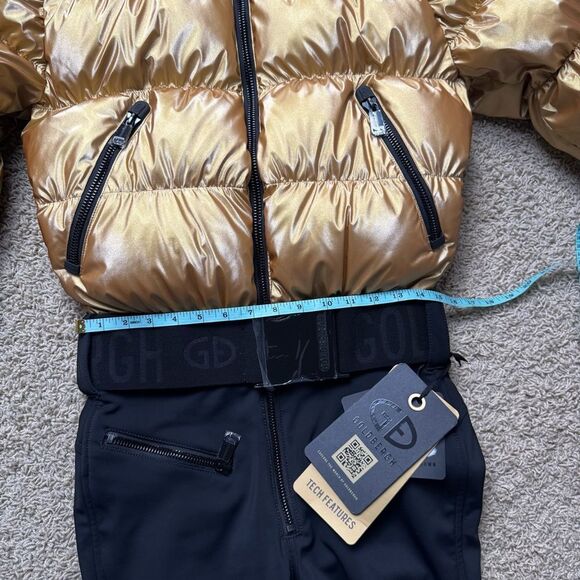 Goldbergh Snowball Puffer Ski Suit Jumpsuit NWT US 8 Waterproof Insulated Gold - Picture 10 of 13